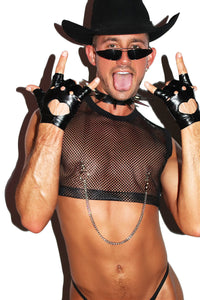 Nipple Clamps Extreme Crop Tank- Black