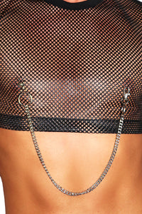 Nipple Clamps Extreme Crop Tank- Black