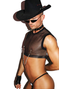 Nipple Clamps Extreme Crop Tank- Black