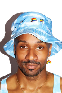 Gay Enamel Pin Cloud Bucket Hat -Sky Blue
