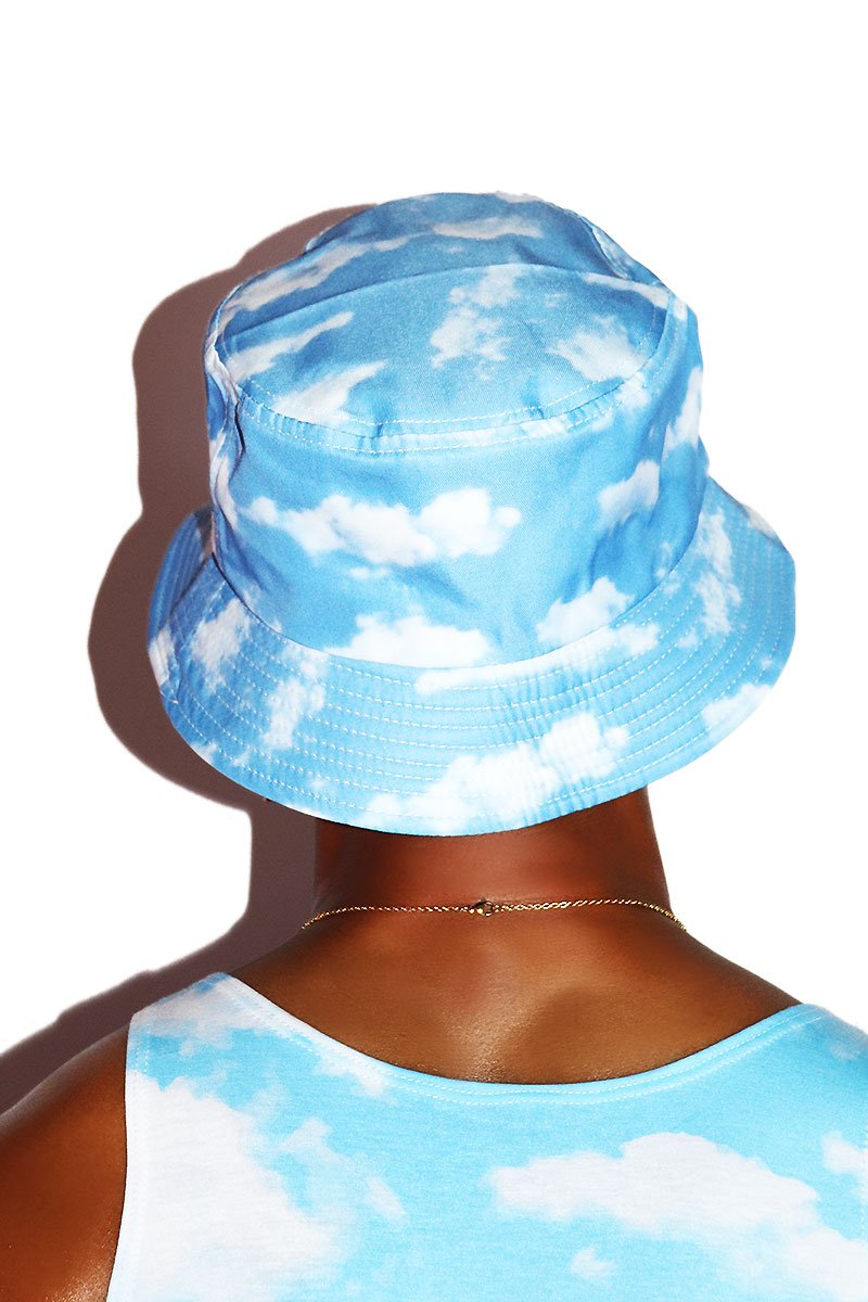 Gay Enamel Pin Cloud Bucket Hat -Sky Blue