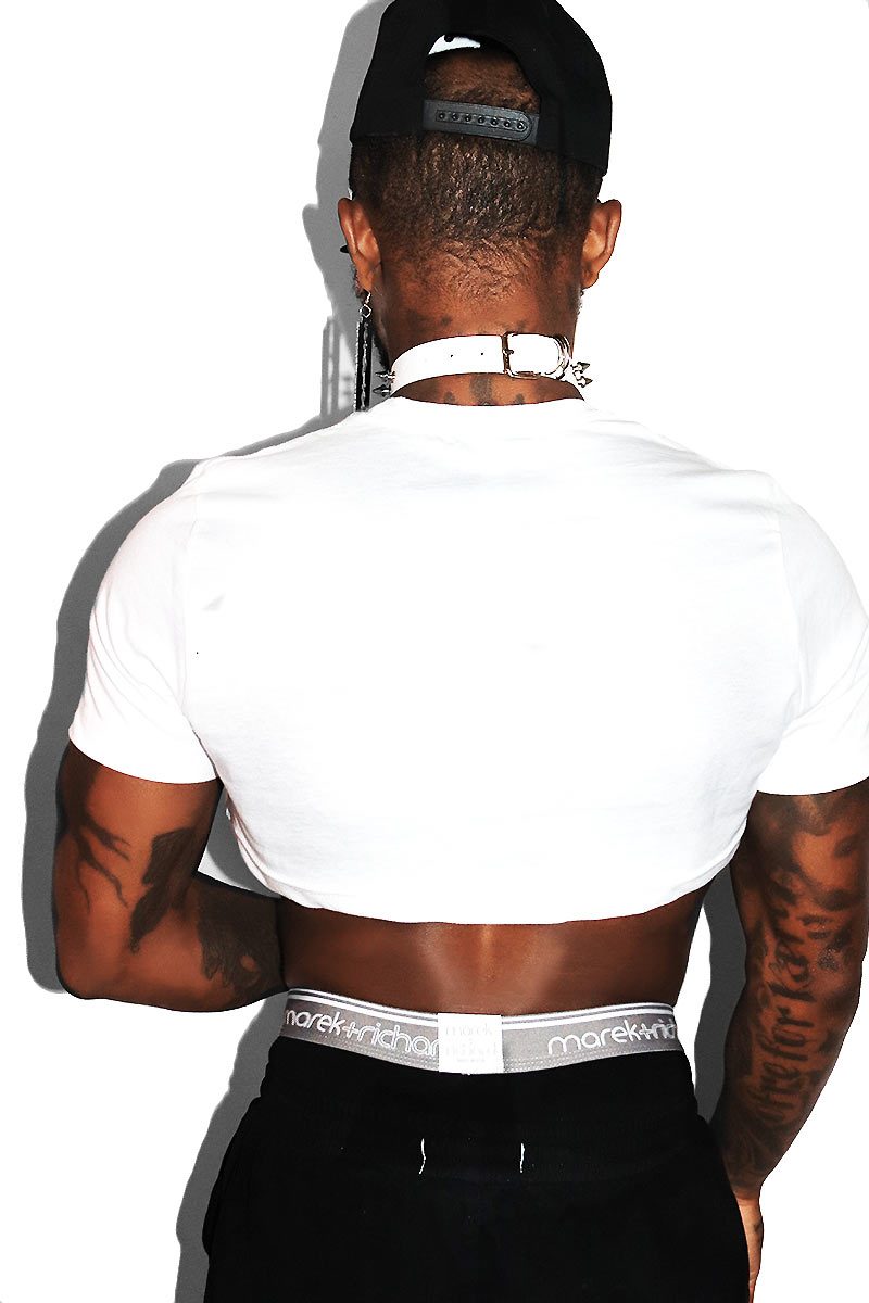 Coffin Pasties Extreme Crop Tee-White