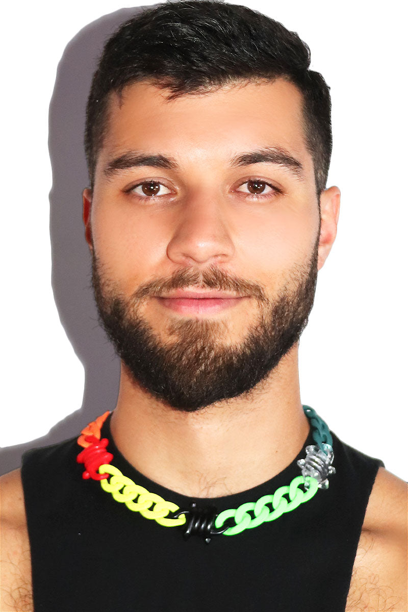 Acrylic Barbwire Necklace - Multi