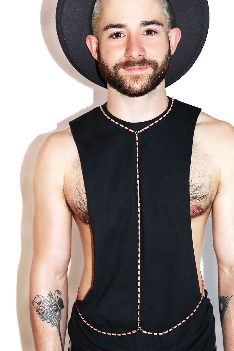 Coral Beads Harness-Gold