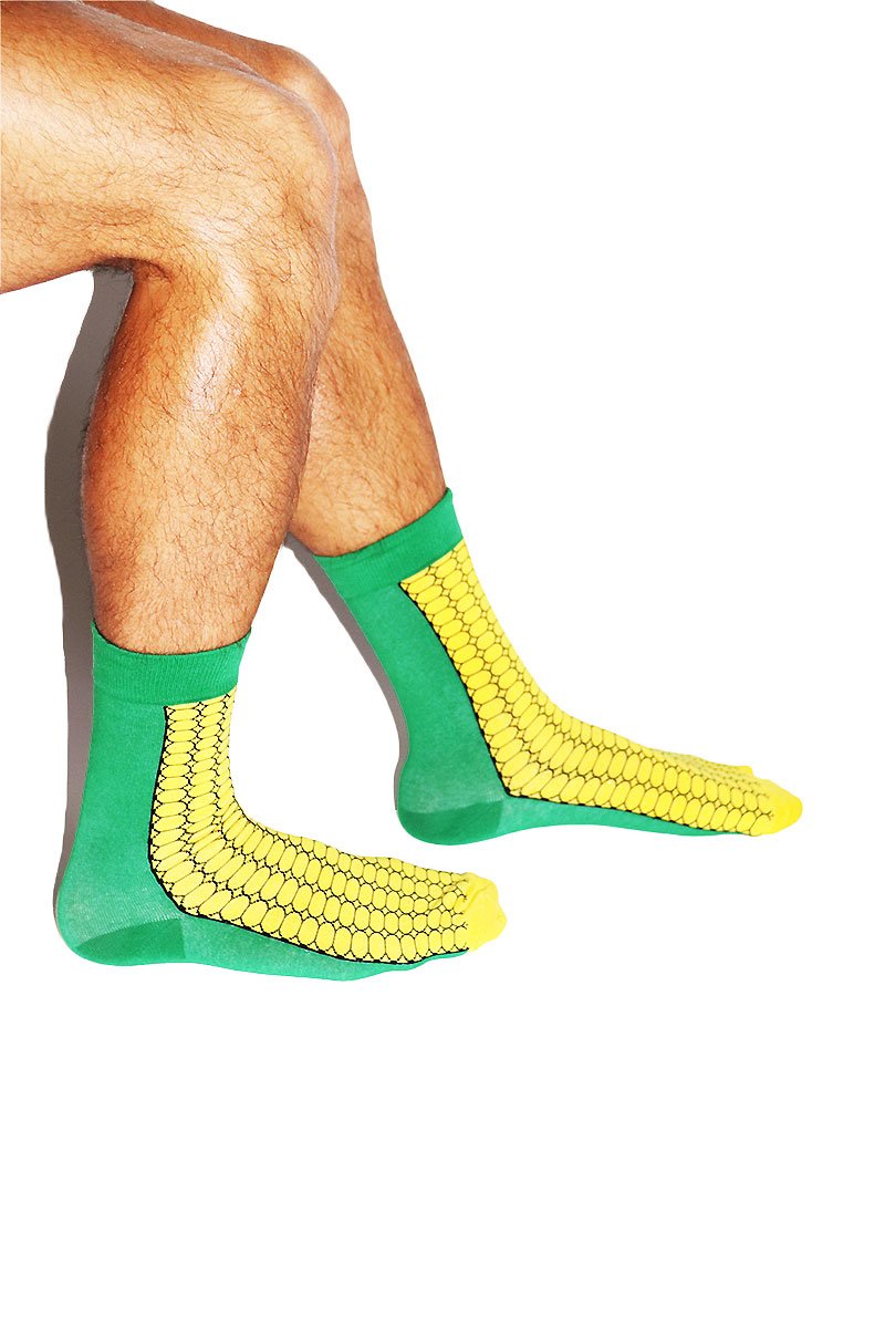 Country Boys Make Do Corn Crew Socks- Green