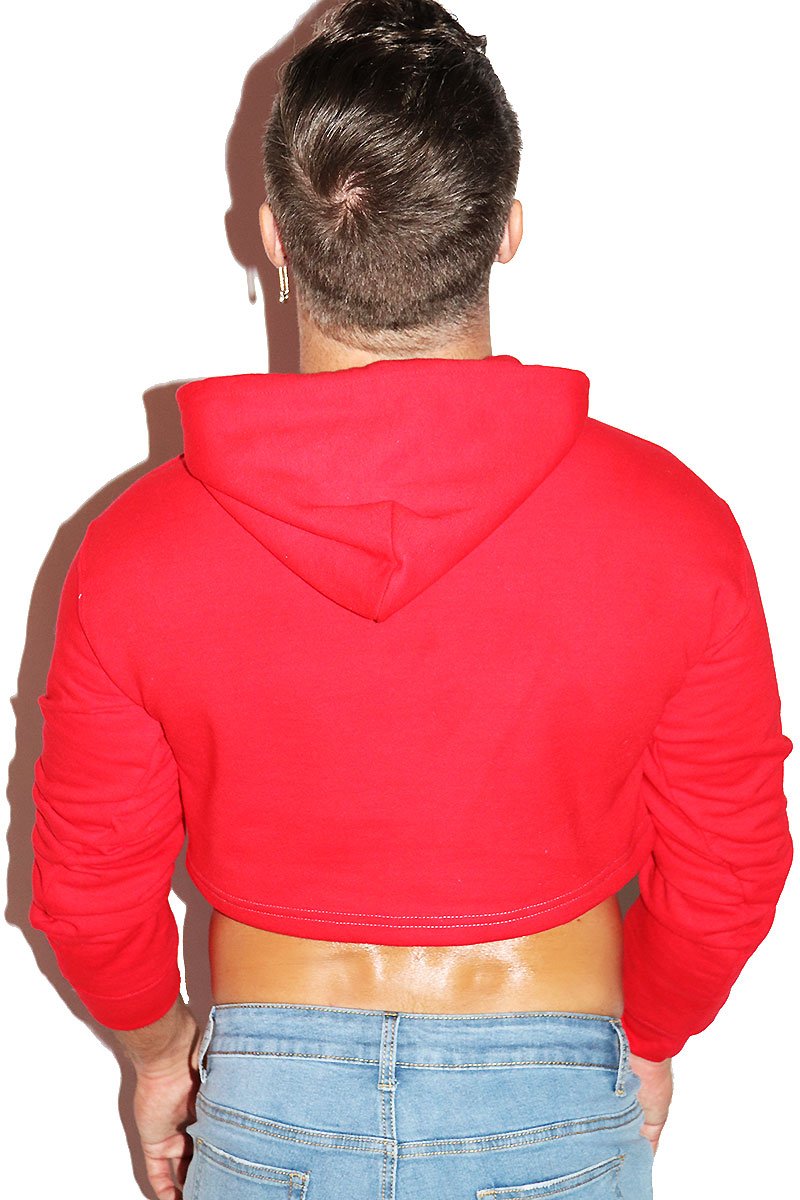 This Could Be Us Long Sleeve Crop Hoodie- Red