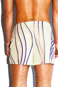 Sea Kelp All Over Active Shorts- Yellow