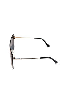 Cross Aviator Sunglasses-Black