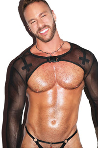 Unholy Mesh Buckle Shrug Harness- Black