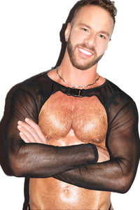 Unholy Mesh Buckle Shrug Harness- Black