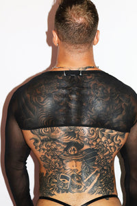 Unholy Mesh Buckle Shrug Harness- Black