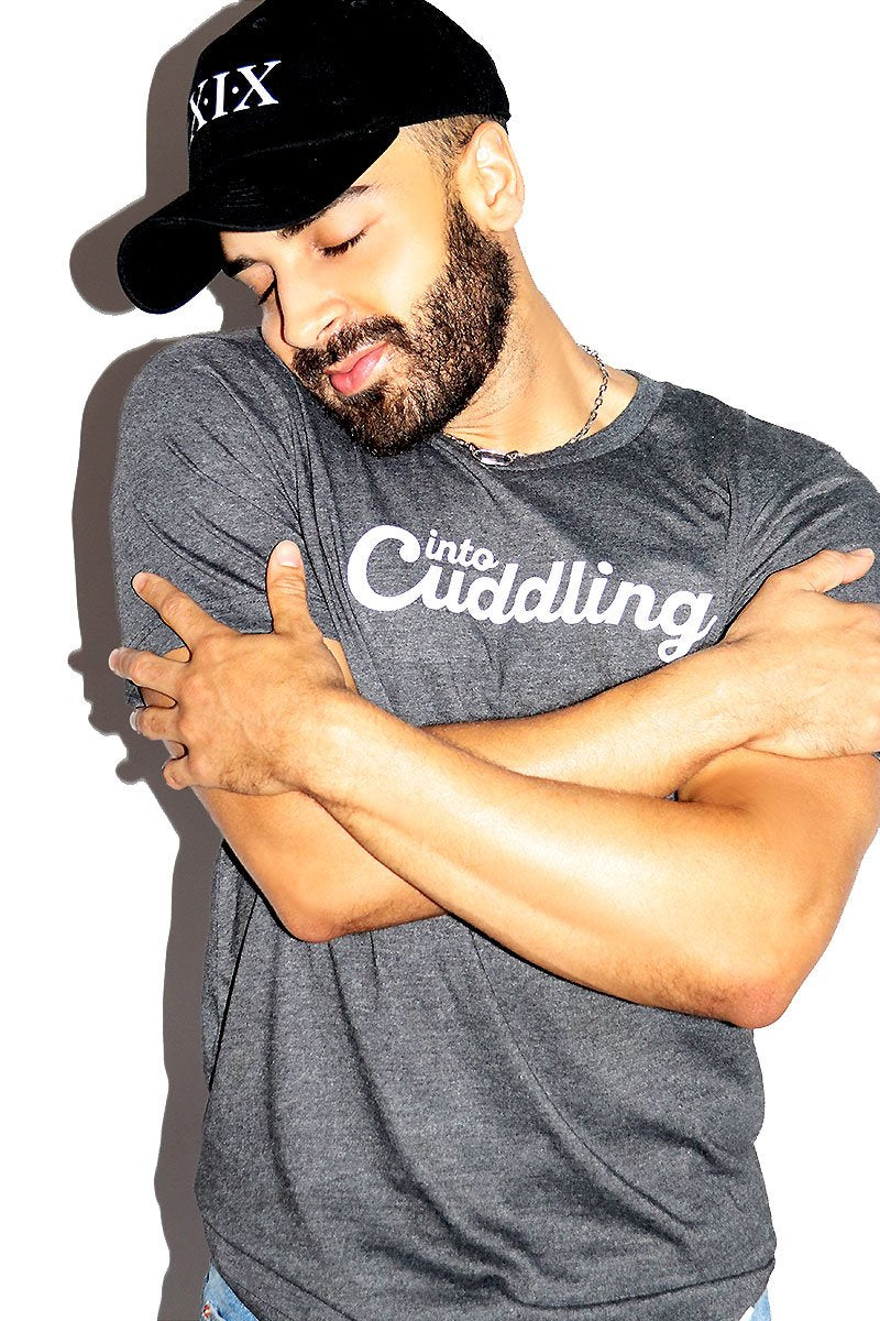 Into Cuddling Tee-Charcoal