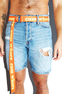 Cum Whore Belt - Orange
