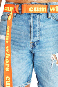 Cum Whore Belt - Orange