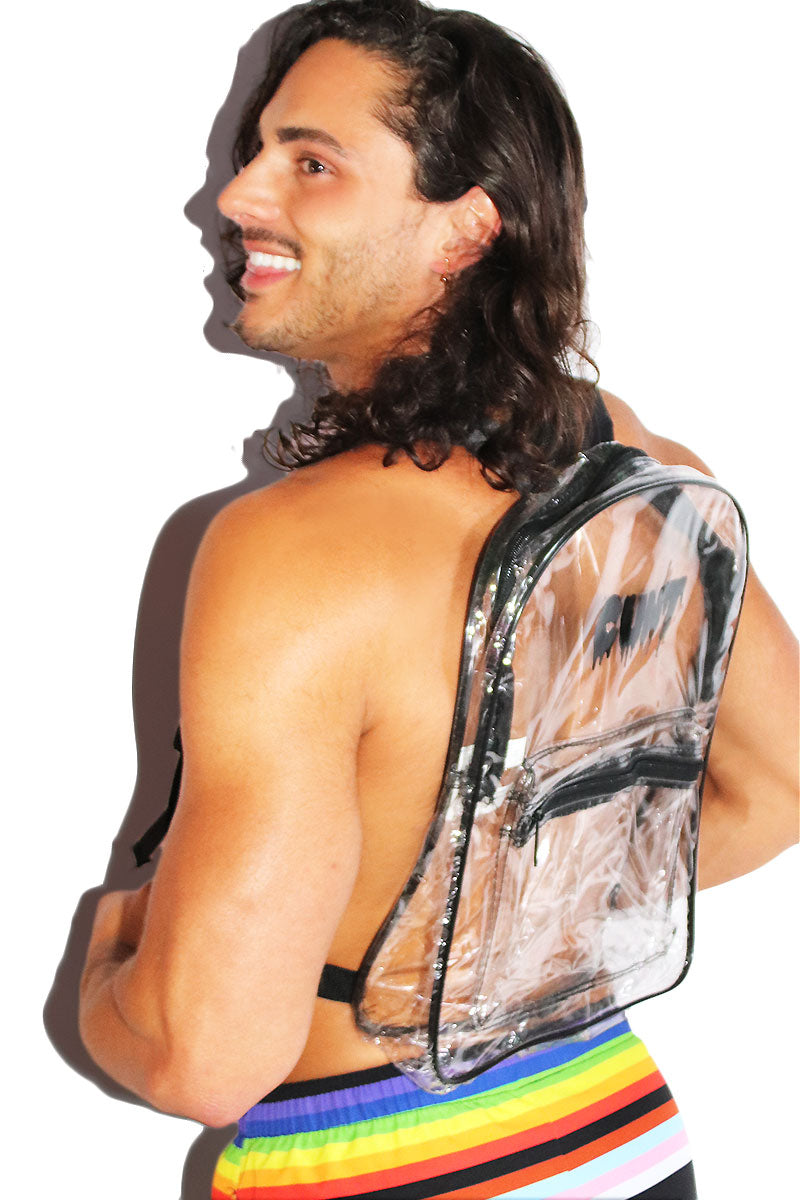 Cunt Clear Backpack Bag-Black