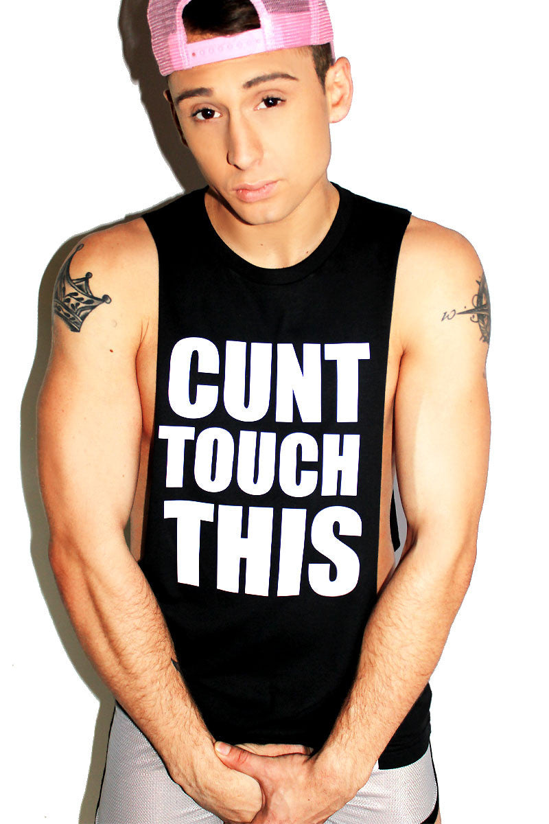 Cunt Touch This Low Arm Shredder Tank- Black