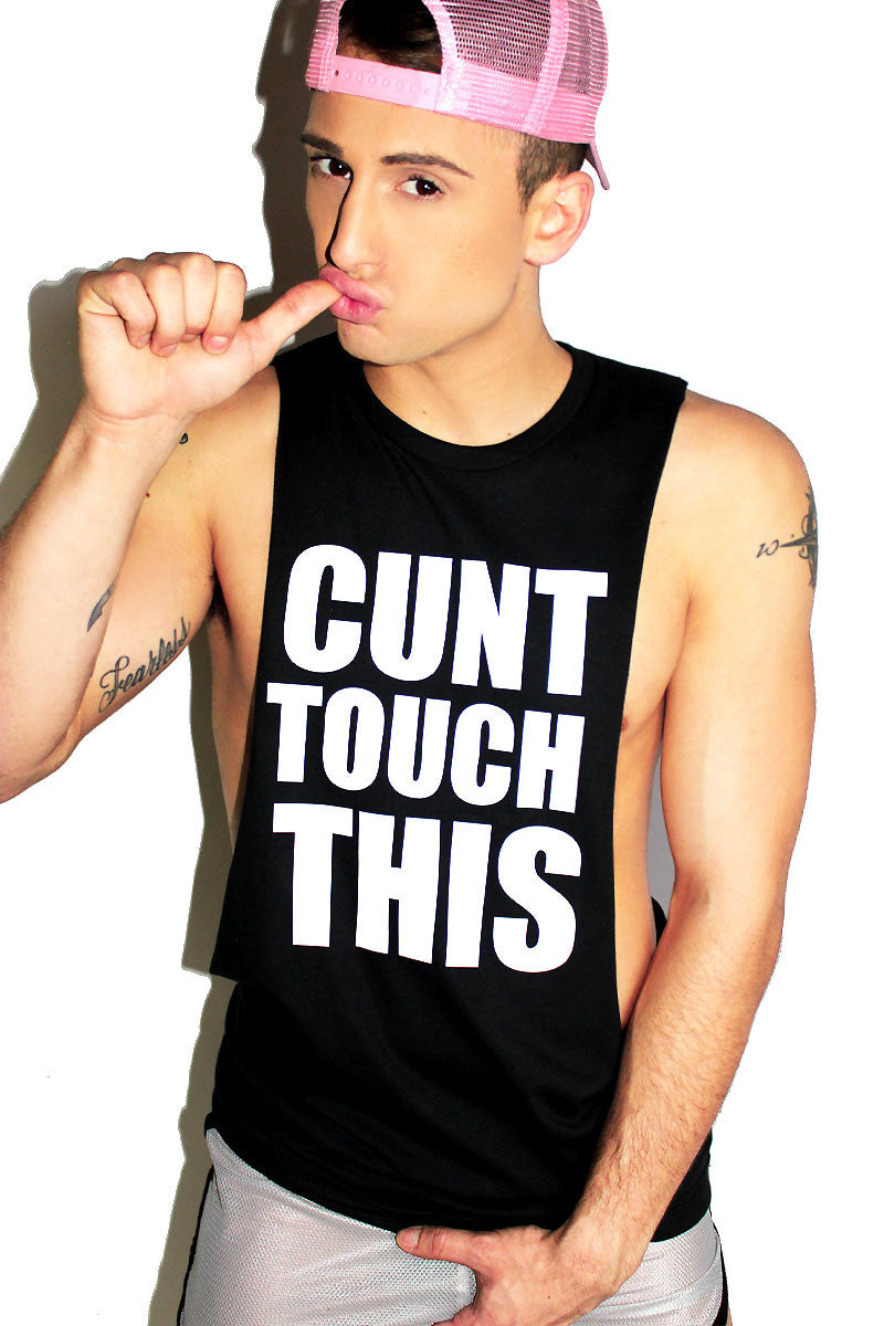 Cunt Touch This Low Arm Shredder Tank- Black
