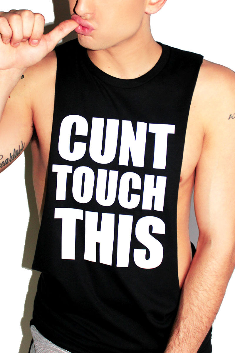 Cunt Touch This Low Arm Shredder Tank- Black
