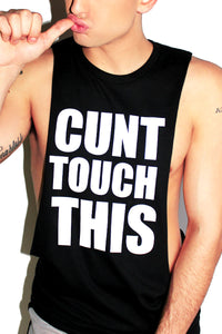 Cunt Touch This Low Arm Shredder Tank- Black