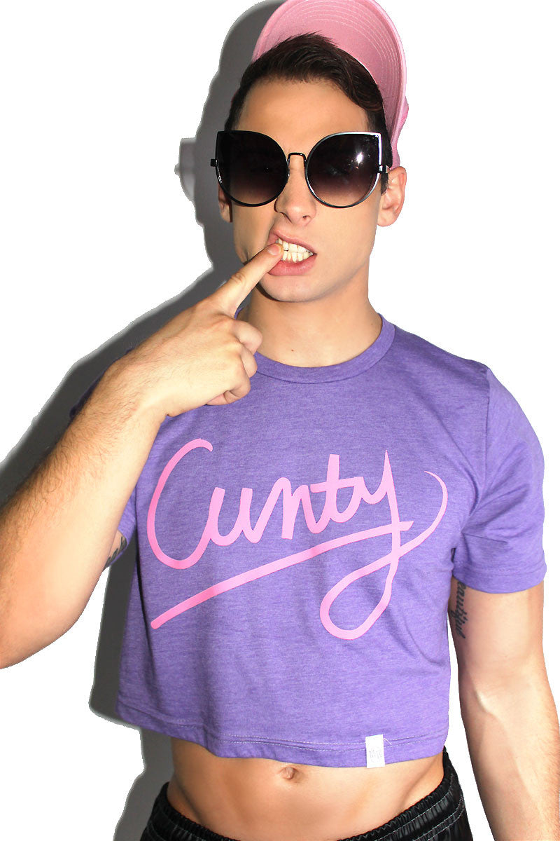 Cunty Crop Tee- Purple