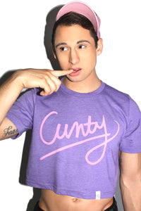 Cunty Crop Tee- Purple
