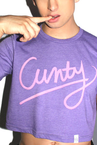 Cunty Crop Tee- Purple