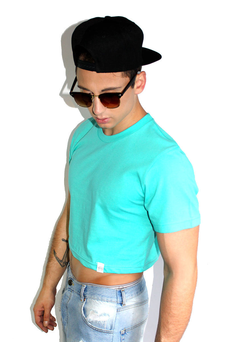 Core Crop Tee-Teal