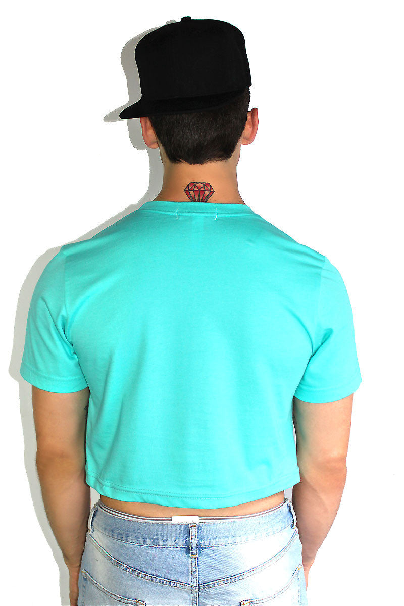 Core Crop Tee-Teal