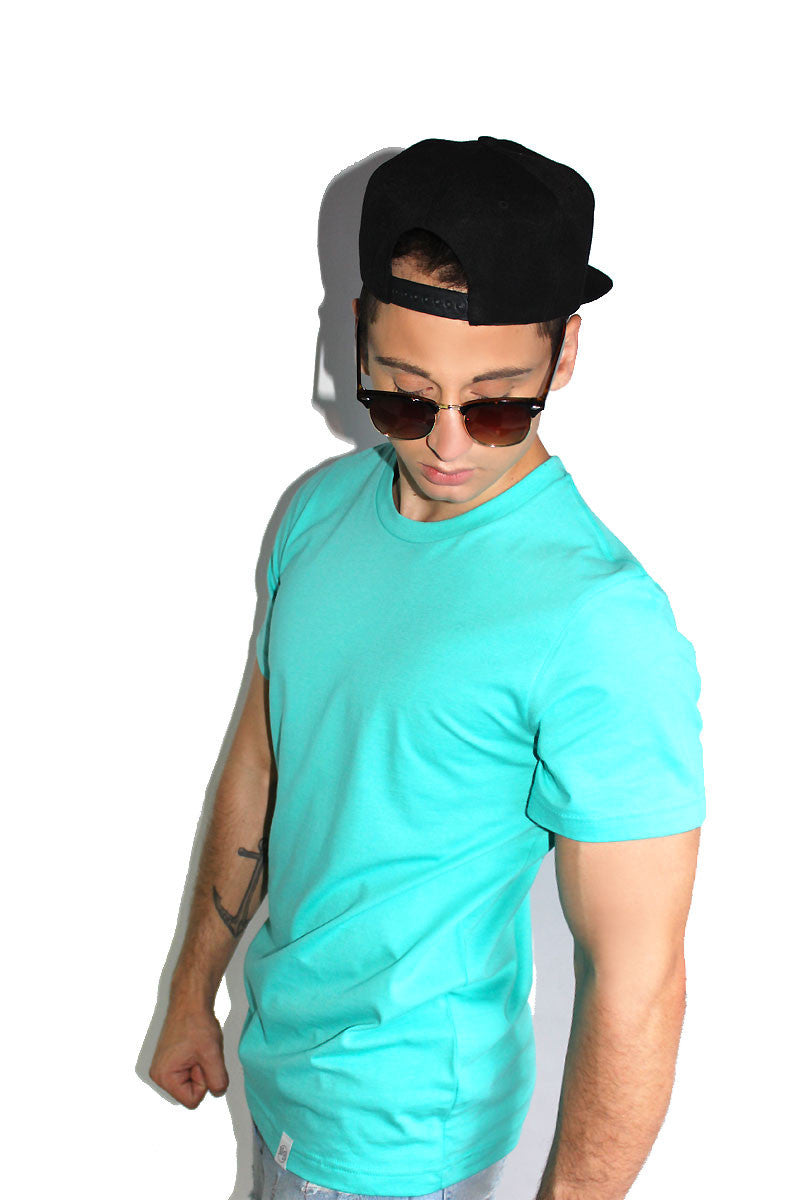 Core Crewneck Tee-Teal
