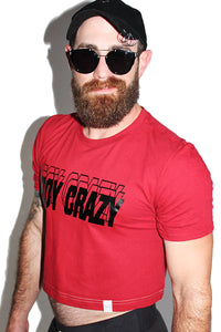 Boy Crazy Crop Tee- Red