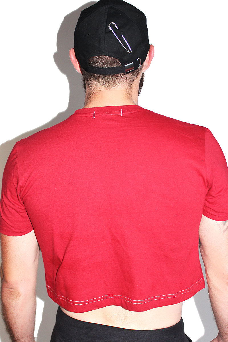 Boy Crazy Crop Tee- Red