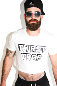 Thirst Trap Crop Tee- White