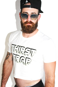 Thirst Trap Crop Tee- White