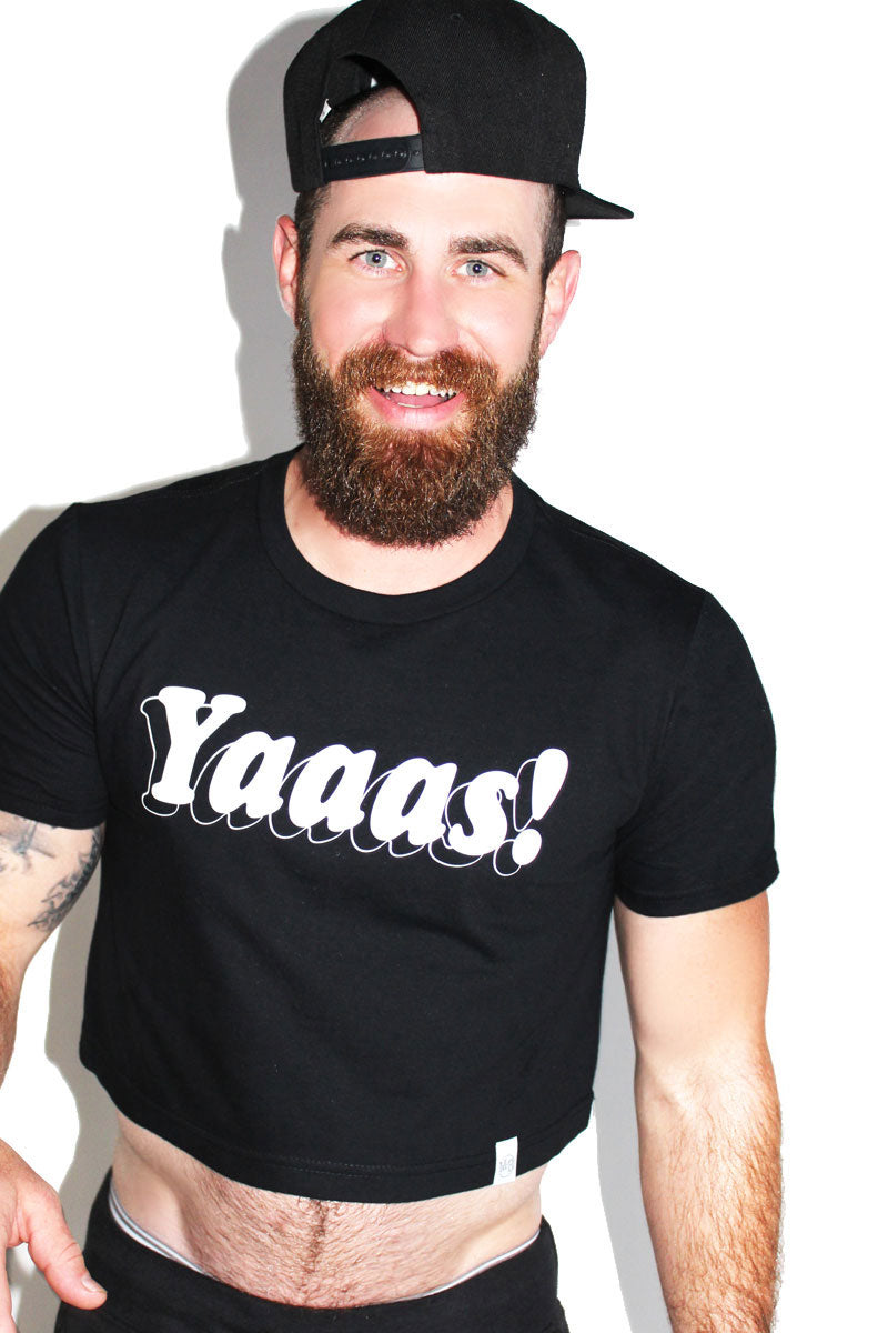 Yaaas! Crop Tee- Black