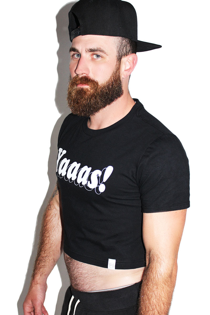 Yaaas! Crop Tee- Black