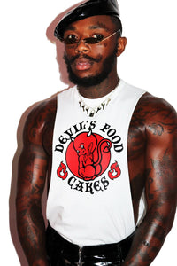 Devil's Food Cakes Low Arm Shedder Tank- White