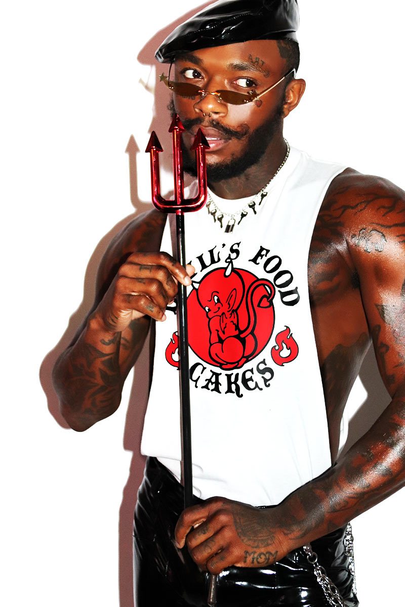Devil's Food Cakes Low Arm Shedder Tank- White