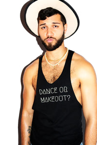Dance Or Makeout String Tank-Black