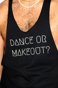 Dance Or Makeout String Tank-Black