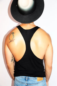 Dance Or Makeout String Tank-Black