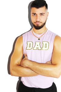 Dad Sleeveless Tee-Lilac