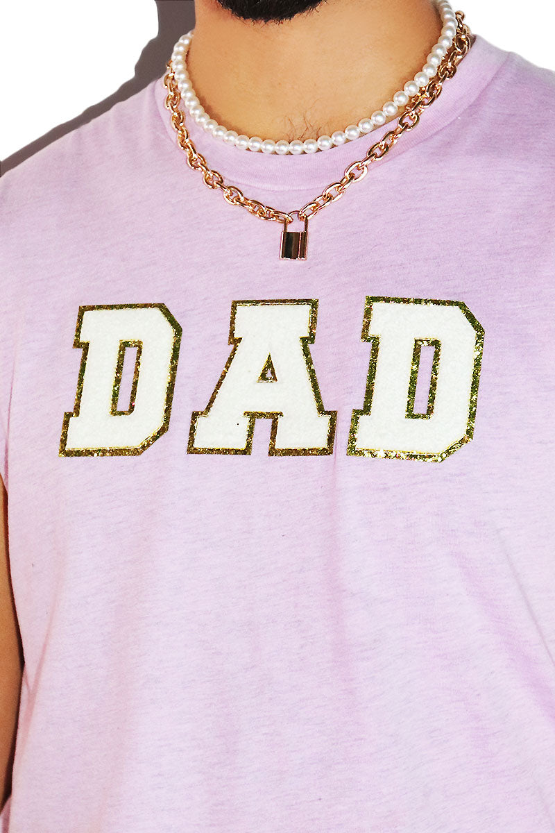 Dad Sleeveless Tee-Lilac
