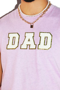 Dad Sleeveless Tee-Lilac