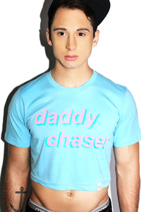 Daddy Chaser Crop Tee- Blue