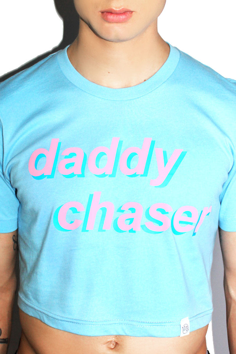 Daddy Chaser Crop Tee- Blue