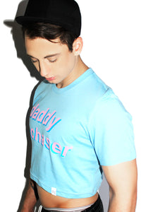 Daddy Chaser Crop Tee- Blue