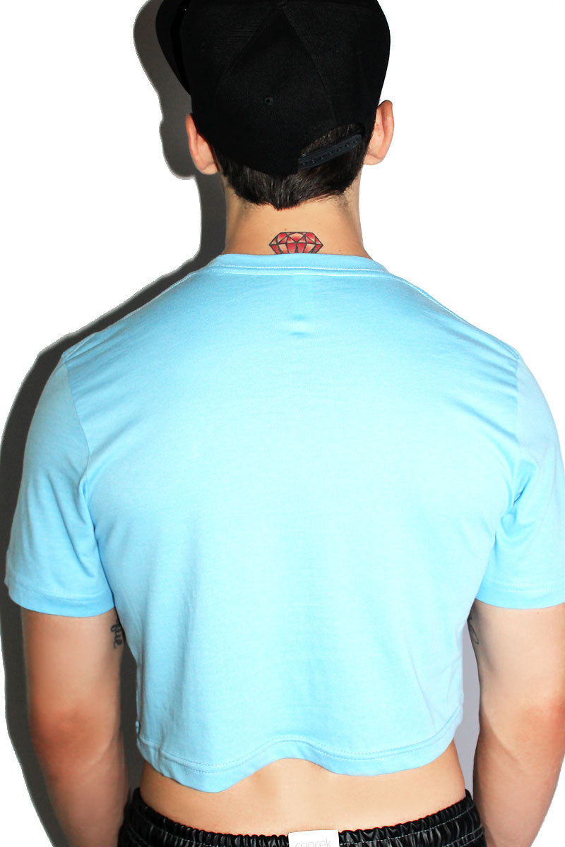 Daddy Chaser Crop Tee- Blue