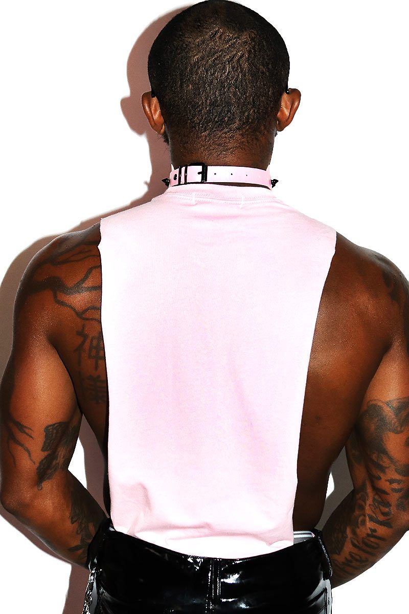 Daddy's Demon Low Arm Shedder Tank- Pink