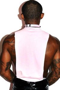 Daddy's Demon Low Arm Shedder Tank- Pink