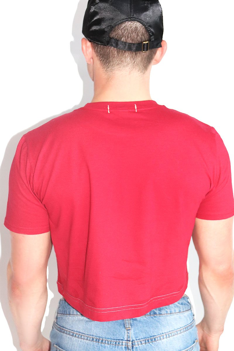 Daddy's Favorite Crop Tee-Red